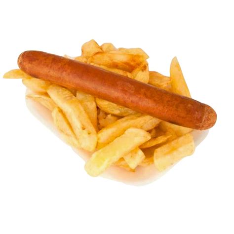 Large Sausage And Chips Cannock Road Fish Bar