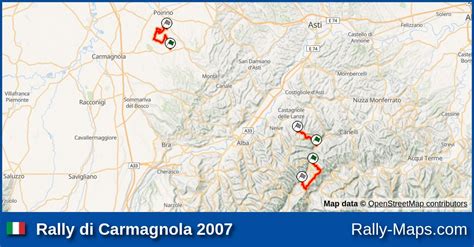 Streckenverlauf Rally Di Carmagnola Rallyekarte De