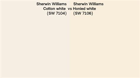 Sherwin Williams Cotton White Vs Honied White Side By Side Comparison