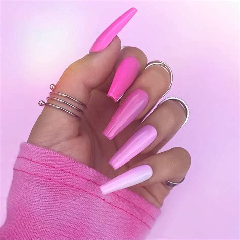 Coffin Nails Long Fake Nails Clear Acrylic Nails Coffin Shaped Ballerina Nails Tips Btartbox