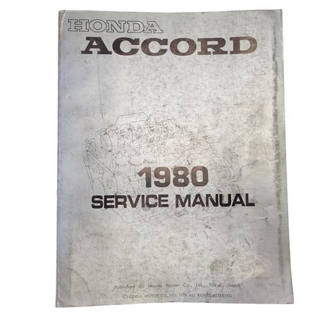 1980 Honda Accord Service Manual First Edition Automotive Repair Shop Book Etsy