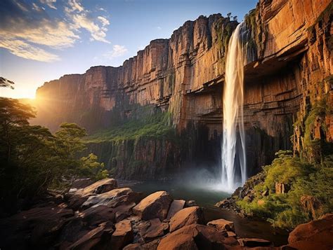 Premium AI Image | Angel Falls Landscape in the Amazon