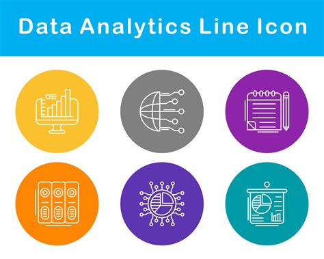 Data Analytics Vector Icon Set 20652165 Vector Art At Vecteezy