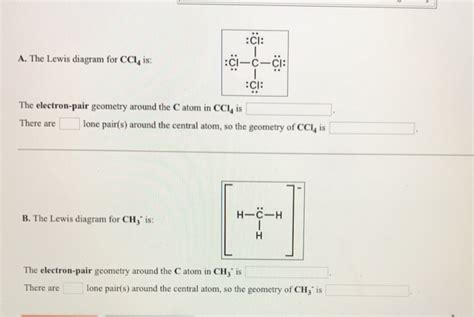 Solved :CI: CI-C-CI :CI: A. The Lewis diagram for CCI4 is: | Chegg.com