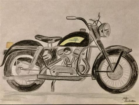 Motorcycle pencil drawing by SilentStagePunk on DeviantArt