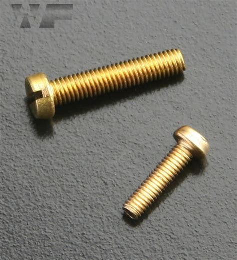 M5 Slotted Cheese Head Machine Screws DIN 84 In Brass Westfield