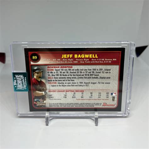 Jeff Bagwell Topps Bowman Archives Hof Signature Series Auto Ebay