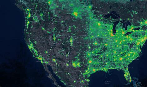 Light Pollution Map - Seeking Lost: Thru-Hiking & Backpacking ...