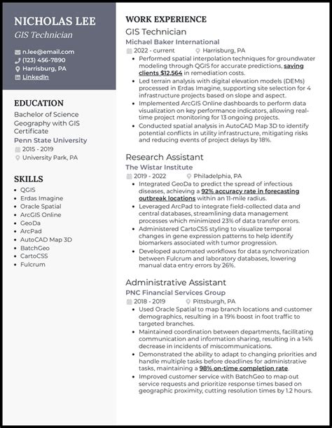 Gis Resume Examples Designed To Work In