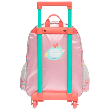 Kit Mochila De Rodinhas Estojo Duplo Fly Away Borboleta Shop Macrozao