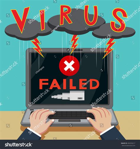 Computer Virus Vector Illustration Cartoon Stock Vector (Royalty Free) 494559217