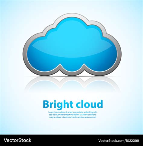 Blue cloud Royalty Free Vector Image - VectorStock