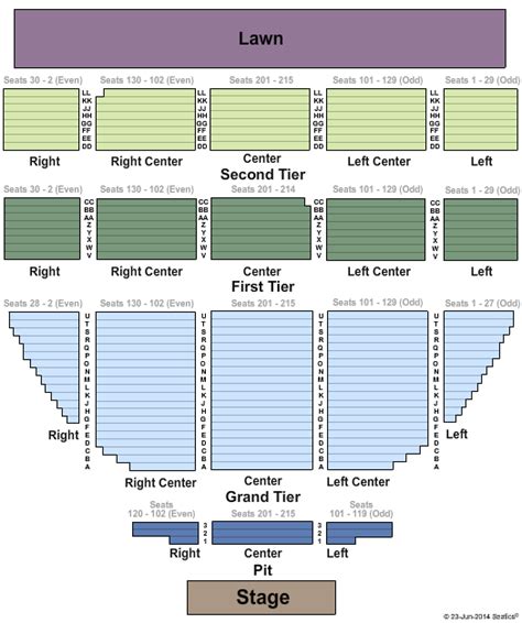 Artpark Seating Map | Elcho Table