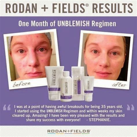 Rodan Fields Unblemish Before And After Rodan And Fields Rodan Post