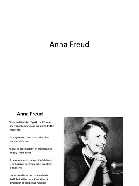 Anna Freud | PDF | Id | Psychoanalysis