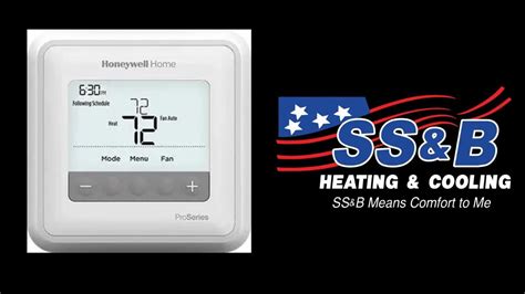 Honeywell Pro T4 And T6 Thermostat Programming Youtube