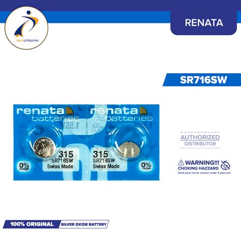 Renata 315 SR716SW Watch Batteries Pack Of 2 Lazada PH