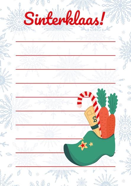 Premium Vector Sinterklaas Dutch Saint Nicholas Letter Vector Blank