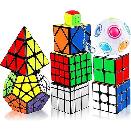 HJXDtech 12 Pack Stickerless Speed Cube Set Mit Spezieller