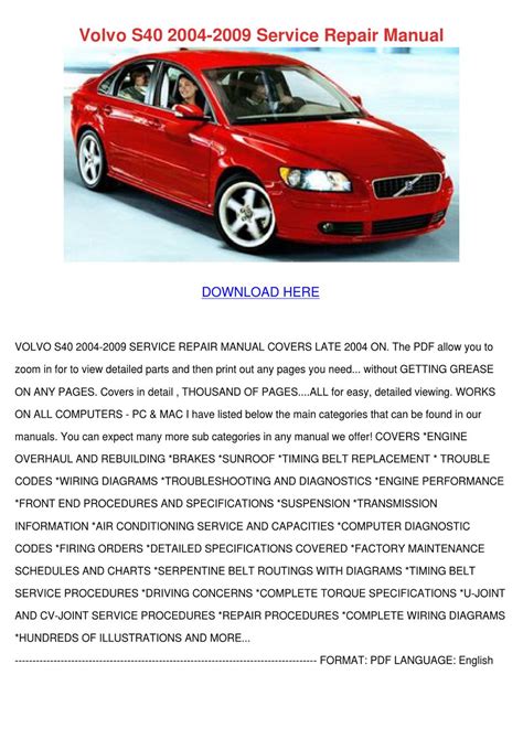 Volvo S40 Manual Pdf