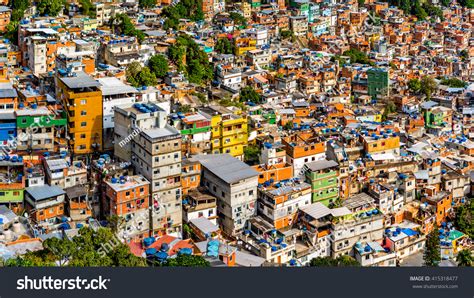 Aerial View Rios Rocinha Favela On Stock Photo 415318477 | Shutterstock