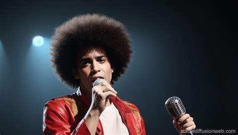 Funk Singer with Afro Hairstyle | Stable Diffusion Online