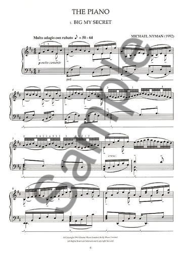 Michael Nyman Piano Sheet Music Buy Sheet Music Online