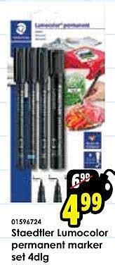 Staedtler Lumocolor Permanent Marker Set 4dlg Aanbieding Bij Toychamp