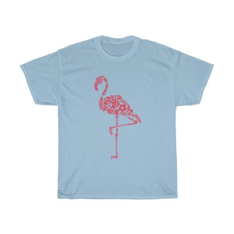 Pink Flamingo T Shirt Unisex Heavy Cotton Tee Etsy