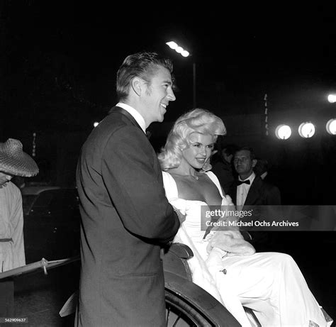 Actress Jayne Mansfield and her husband Mickey Hargitay attend an ...