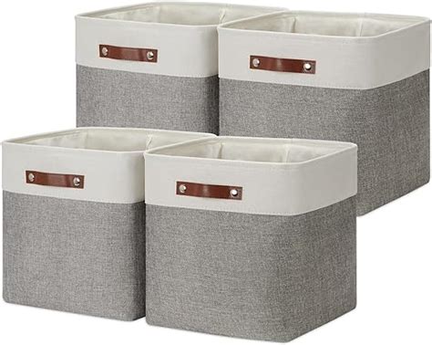 Amazon DULLEMELO 13 Inch Fabric Storage Cubes 4 Pack Foldable