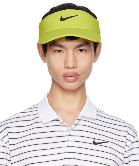 Nike Green Dri-fit Aerobill Visor - Bright Cactus/black | Editorialist