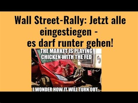 Aktien Rally Jetzt Alle Eingestiegen Es Darf Runter Gehen