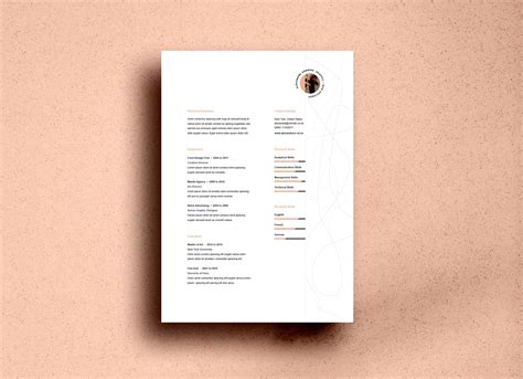 Free Resume Templates On Behance