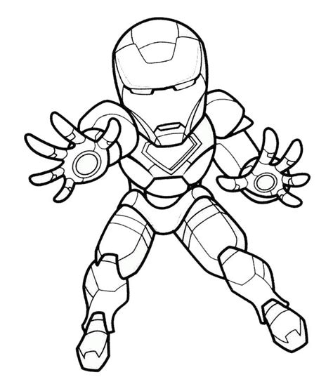 Dibujos De Iron Man Pequeño Para Colorear Para Colorear Pintar E