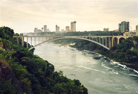 Rainbow Bridge, Niagara Falls Gorge Stock Image - Image of landscape ...