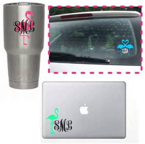 Flamingo Vinyl Decal Window Sticker Planner Sticker Yeti Cup Etsy