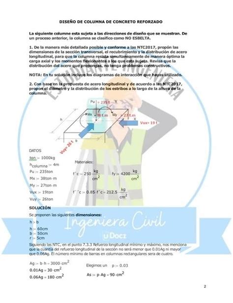 Diseño De Columna De Concreto Reforzado Apuntes Digitales Gamma Udocz