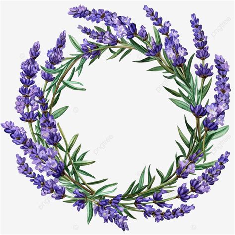 Lavender Wreath Clipart Scrapbook Clipart Wreath Png Transparent