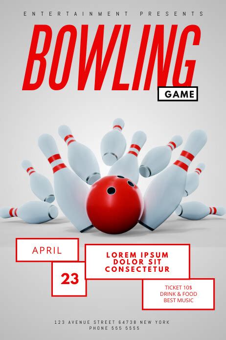 Bowling Game Flyer Template Postermywall