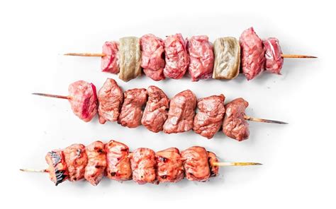 Premium Photo Raw Turkish Adana Shish Kebab Isolated On White Background