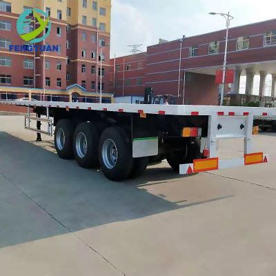 Fengyuan 40FT Shipping Container Flatbed Semi Trailer China Flatbed