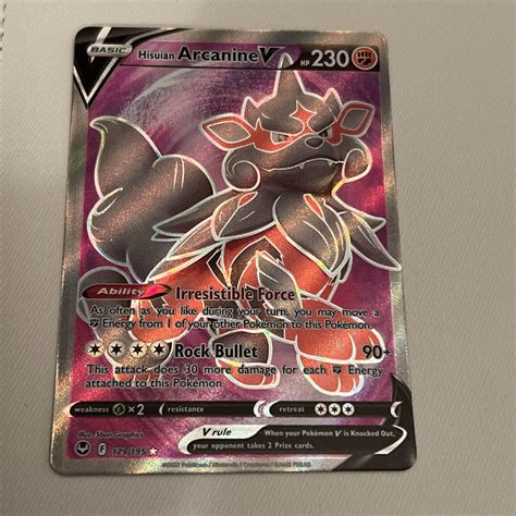 Mavin Pokemon Silver Tempest Hisuian Arcanine V Full Art Ultra Rare