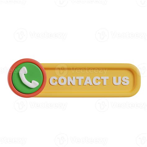 Contact Us Button 3D Icon 47409710 PNG