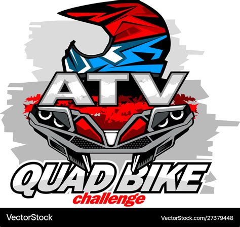 Atv Quad Bike Challenge Logo Royalty Free Vector Image