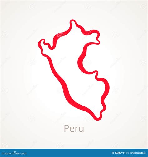 Peru Outline Map Royalty Free Stock Photography Cartoondealer