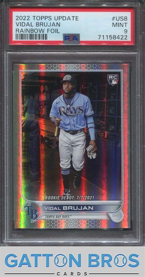 2022 Topps Update Vidal Brujan Foil Us8 Psa 9 Mint Ebay