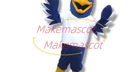 College Blue Hawk Mascot Costume