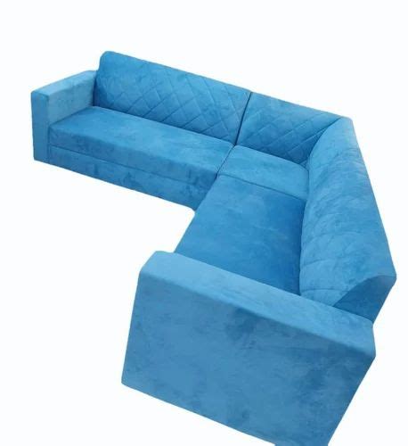 Velvet 5 Seater L Shape Corner Sofa Set Without Lounger At Rs 32994