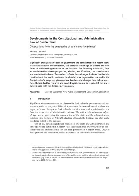 PDF Developments In The Constitutional And Administrative Law Of